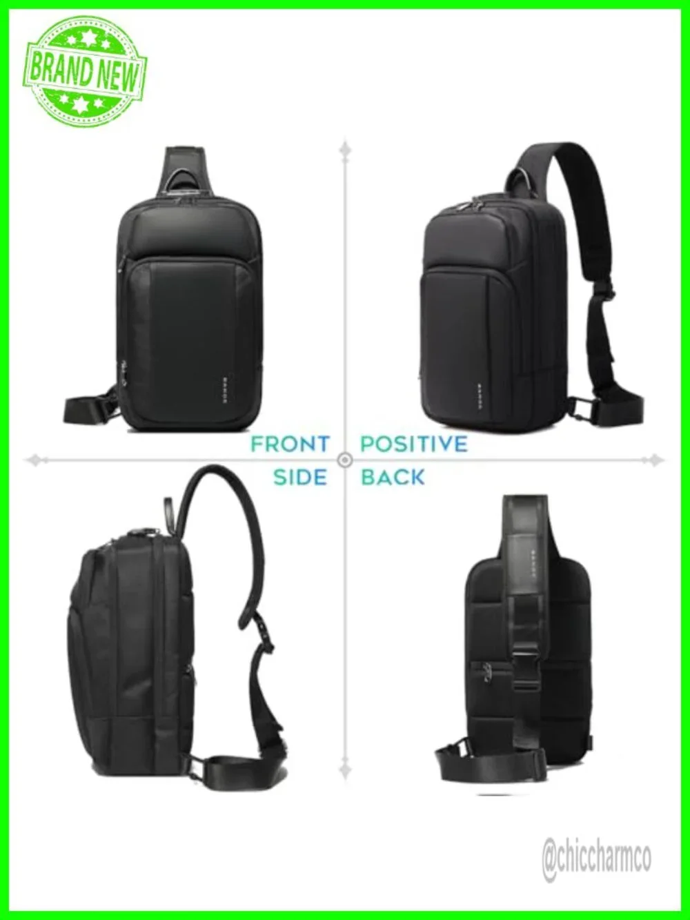 Anti Theft Sling Bag Crossbody Daypack Backpack Waterproof Oxford